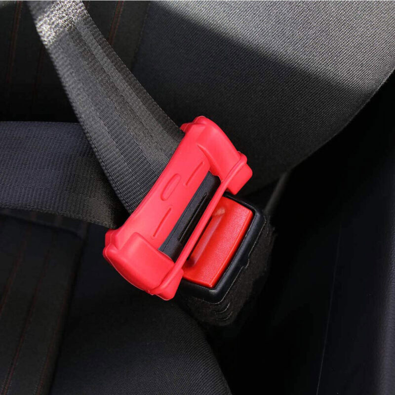 Car Seat Belt Buckle Silicone Cover Clip AntiScratch Car Interior