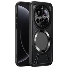 For Xiaomi 15 Ultra Design Metal Silicone MagSafe Cooling Protective Cover Case Black