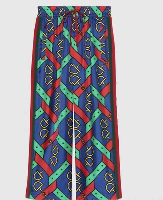 Neu Luxury Original GUCCI Seide Hose Damen  - 743009- Große- S.
