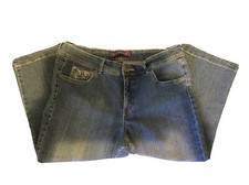 Gloria Vanderbilt Hunter Capri Jean 16 Missy Women Bling Stretch Plus E2055 