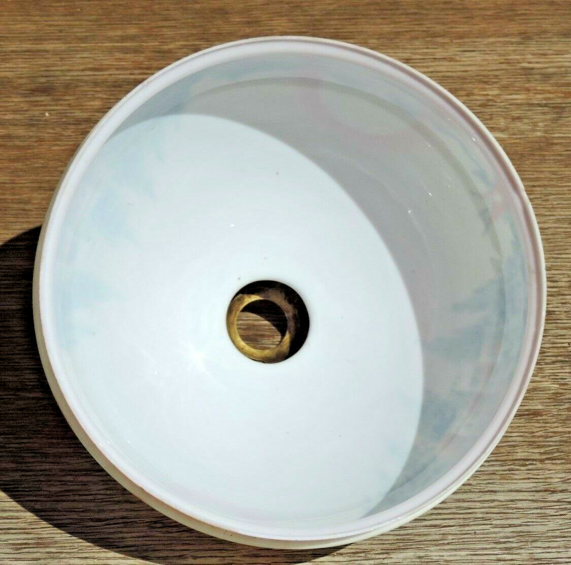 Ancien Globe Opaline Couleur Soleil – Suspension Bronze, Style Château/bateau