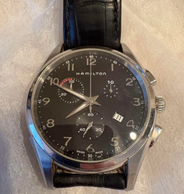 USED Excellent] HAMILTON Jazzmaster H386120 Black Dial Quartz