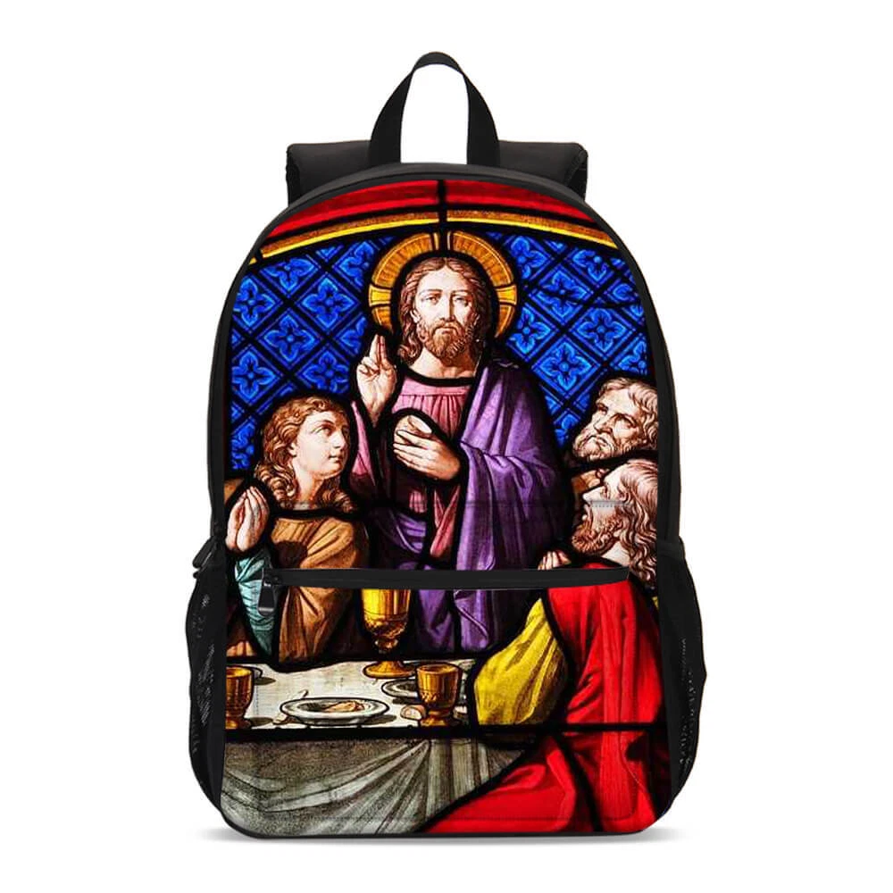 Christian Jesus Last Supper Students Backpack, School Bag, Back To School Gift