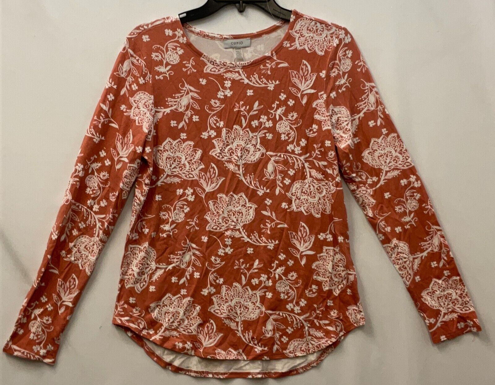 Cupio Basic Top Womens Size Medium Brown Floral L… - image 2