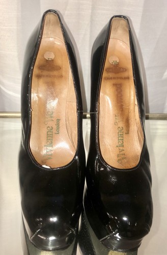 Vintage Patent Leather VIVIENNE WESTWOOD Elevated Platform Court Pump 1991 - 第 2/11 張圖片