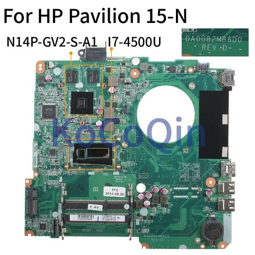 FOR HP Pavilion 15-N 15-n005TX Motherboard DA0U82MB6D0 I7-4500U N14P-GV2-S-A1 - Picture 2 of 6