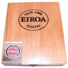 Eiroa CBT Maduro 38 x 7 Empty Wooden Cigar Box 8" x 6.75" x 1.75"