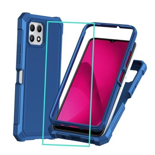 for Revvl 7 5G Case with Screen Protector,Revvl 7 Phone Case Revvl7 5G Blue