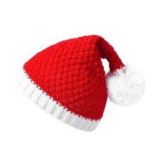 Knitted Kids Christmas Hat Baby Santa Hat for Xmas Winter Holiday Party