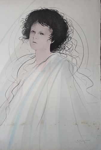 Riccardo Benvenuti Figura Femminile 50x70 firmata a lapis Certificato A Norma - Picture 2 of 5