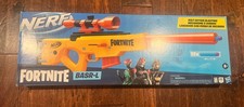 NERF X Fortnite BASR-L Yellow Bolt Action Dart Gun Sniper Rifle Brand New open