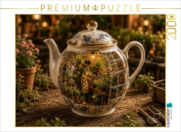 Calvendo Puzzle The Blooming Secret Of The Teapot | 2000 Pieces, Finished Size 3-image