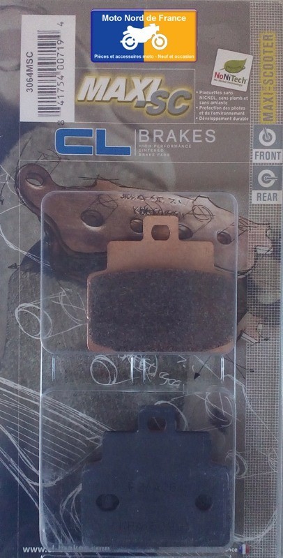 Plaquettes Carbone Lorraine de frein avant pour scooter Aprilia 250 Leonardo 1999-2001
