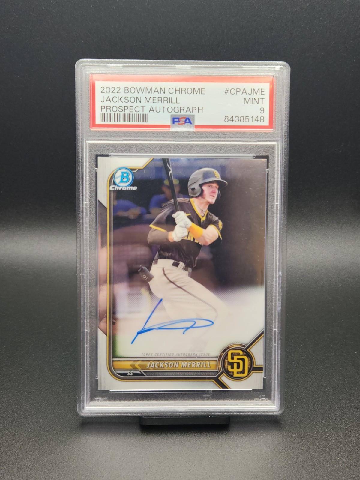 2022 Bowman Chrome - Prospect Autographs Jackson Merrill #CPA-JME (AU, RC)