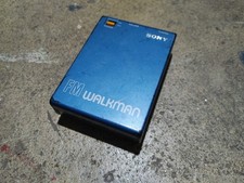 Vintage SONY WALKMAN FM Radio SRF-40W Blue Tested
