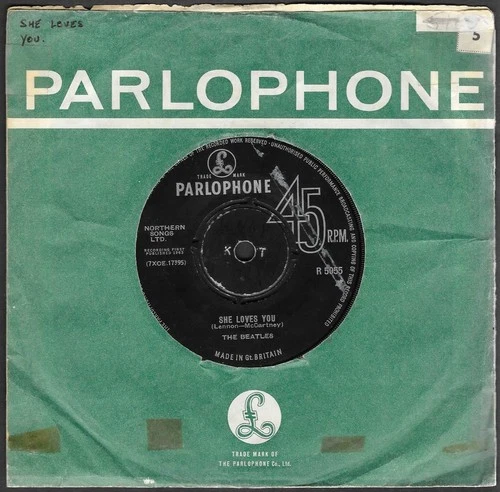1963  The BEATLES 45 She loves you/ I'll get you PARLOPHONE R 5055