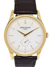 Patek Philippe Calatrava 5196 18k Yellow Gold Mens 37mm Manual Watch 5196J
