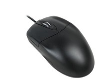 3-Button USB Optical Scroll Mouse with 1000 DPI - Black Desktop Accessory