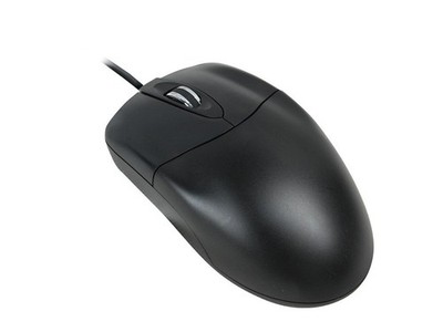 3-Button USB Optical Scroll Mouse with 1000 DPI - Black Desktop Accessory