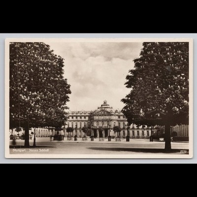 Vintage Postcard Stuttgart Neues Schloss Germany Unposted Scenic Collectible