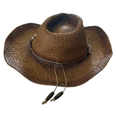 Harley Davidson Ladies\' Harley Davidson Straw Western Cowboy Hat Size S 6 US Harley-Davidson Straw Cowboy Hat HDMC Bead Embellishment  main image 2