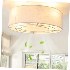 20" Boho Ceiling Fans with Lights and Remote, Bohemian Caged Ceiling Fan Beige