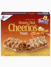    New General Mills HONEY NUT CHEERIOS Sweet Cereal Treat 8-Bars Box