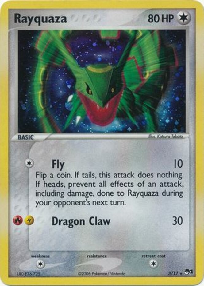 Damaged Rayquaza - 3/17 - Rare - Cosmos Holo Pokemon POP Series 1