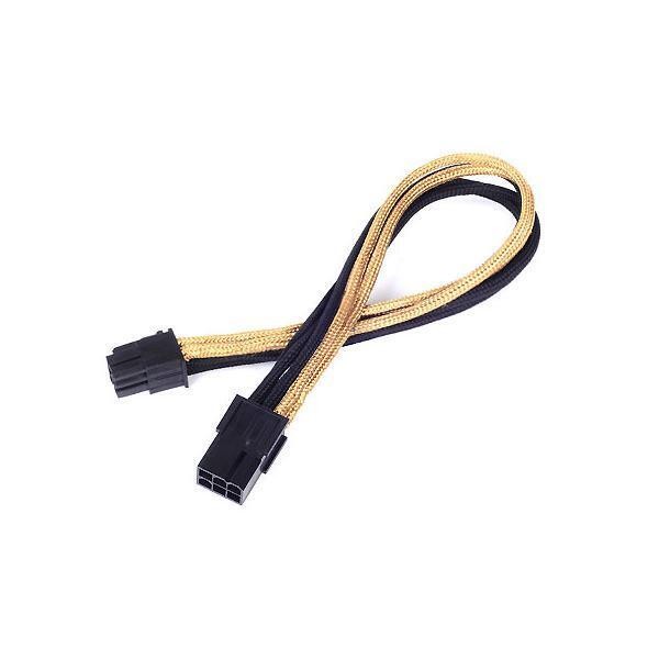 Silverstone Prolunga 6-Pin 250mm - Oro/Nero