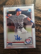 2020 DIOSBEL ARIAS BOWMAN CHROME 1ST AUTOGRAPH RC ROOKIE TEXAS RANGERS