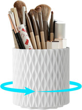 Rotating Makeup Brush Holder Organizer 360  Cosmetic Storage Cup Vanity Counter
