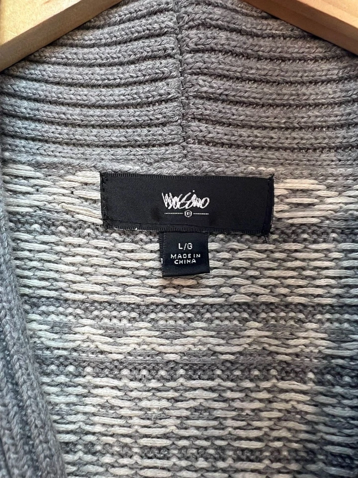 Mossimo Mens Shawl Collar Cardigan Sweater Knit Long Sleeve Sz L Multi Fair Isle - Image 3 of 4