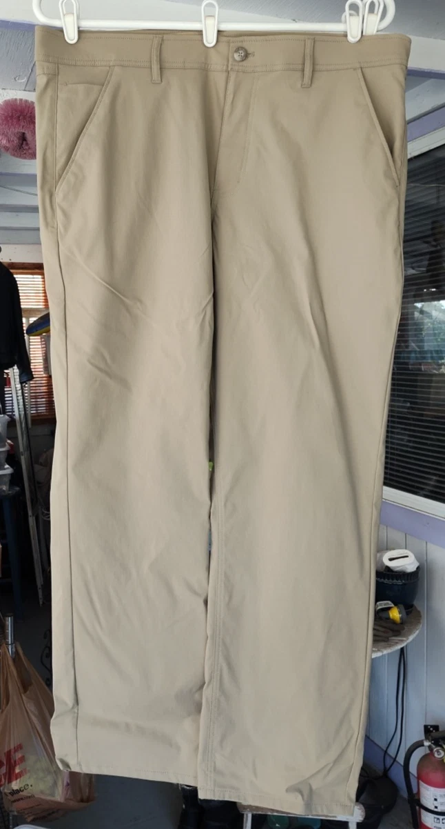 Mens Weatherproof Vintage Hiking Pants Brown Reg Fit Flex Tech 38 X 30 NWOT