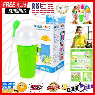 Slushy Maker Cup - Quick Frozen Magic Squeeze Cup For Chocolate MilkShake, So...