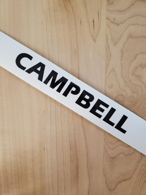 #ad CAMPBELL Last name decal sticker vinyl 2 PAIR Gloss BLACK 10quot; FAST USA $18.22