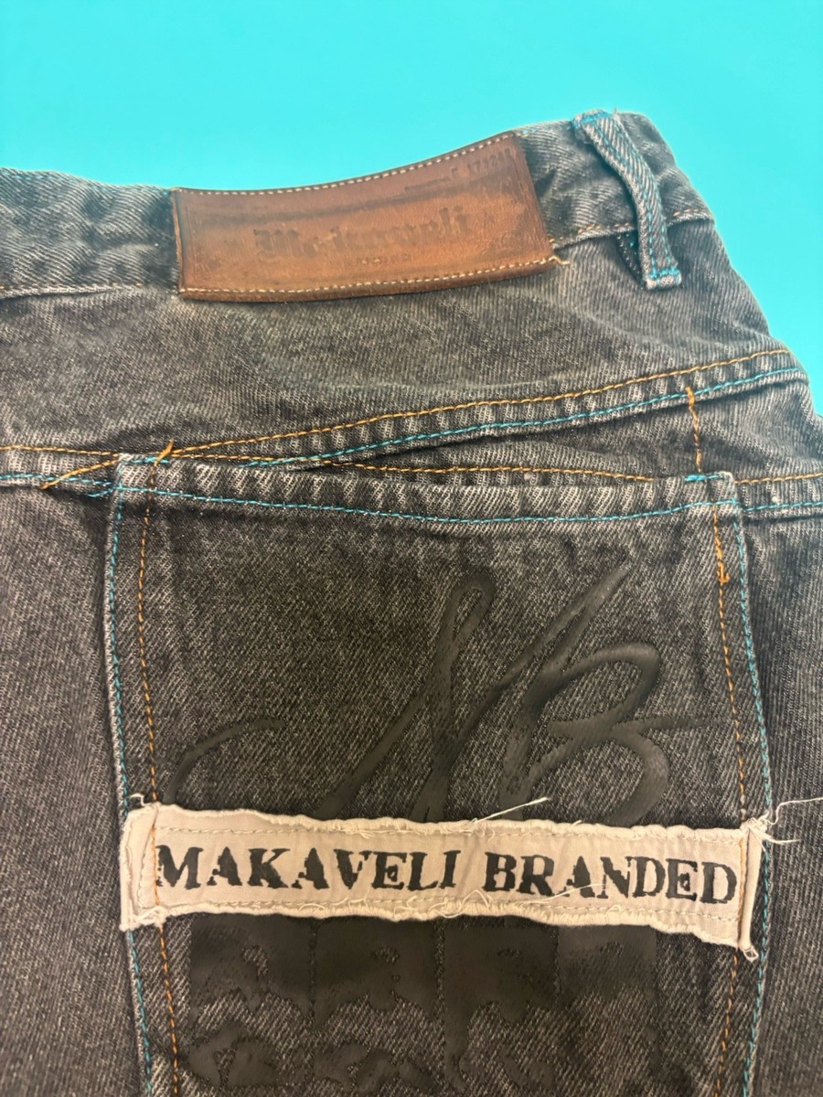 Makaveli Branded Tupac Shakur 2Pac Mens Streetwear Hip Hop Denim