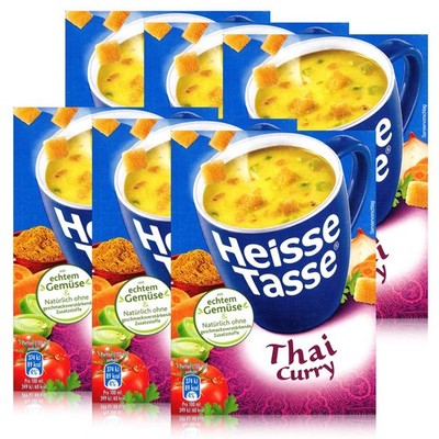 Heisse Tasse Thai Curry mit Croûtons 3 Beutel á 19,2g (6er Pack)