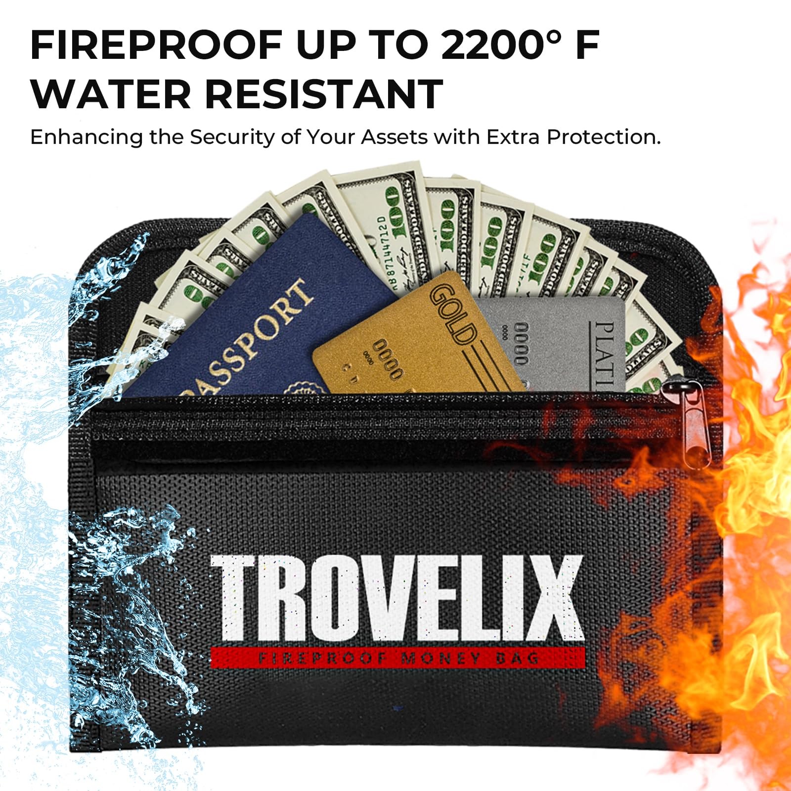 Book Safe with Combination Lock, Hidden Safe (9.5 x 6.2 x 2.2 Inch) with Fire...