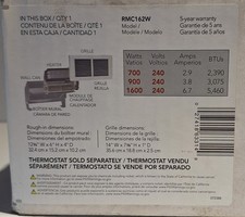 Cadet Register 1600 Watt 208/240 Volt Fan Hea...