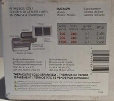 Cadet Register 1600 Watt 208/240 Volt Fan Heater 63314