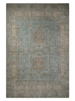 Hand-Knotted Loom Wool Oriental Area Rug - Light Green & Beige | BBH BBHM0001