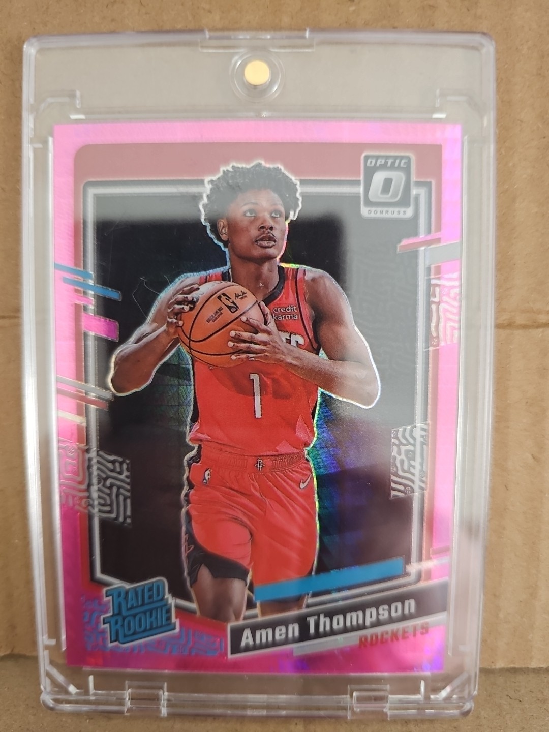 2023-24 Panini Donruss Optic - Rated Rookie Amen Thompson #229 Pink Hyper Prizm 