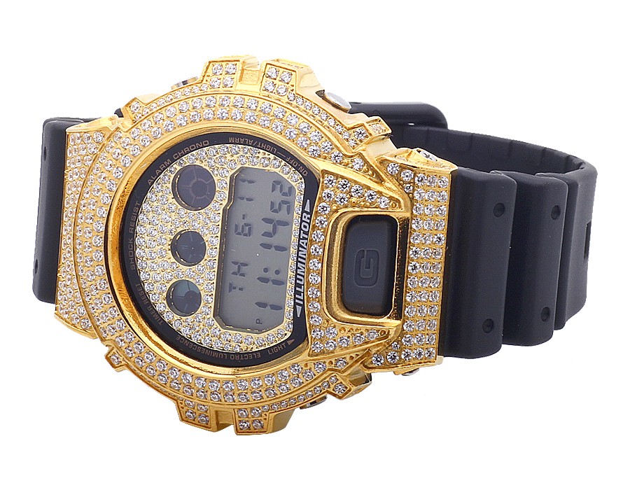 CASIO G-SHOCK ゴールド 腕時計　スワロフスキー　カスタム　6900 G-SHOCK G-SHOCKカスタム DW6900 スワロフスキーカスタム G