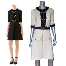 GUCCI DRESS JERSEY TIGER HEAD BUTTONS FAUX FUR $3,980 sz M MEDIUM
