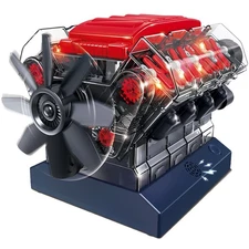 Playz V8 Combustion Engine Model Kit That Runs - Build Your Own STEM Mini V8 ...