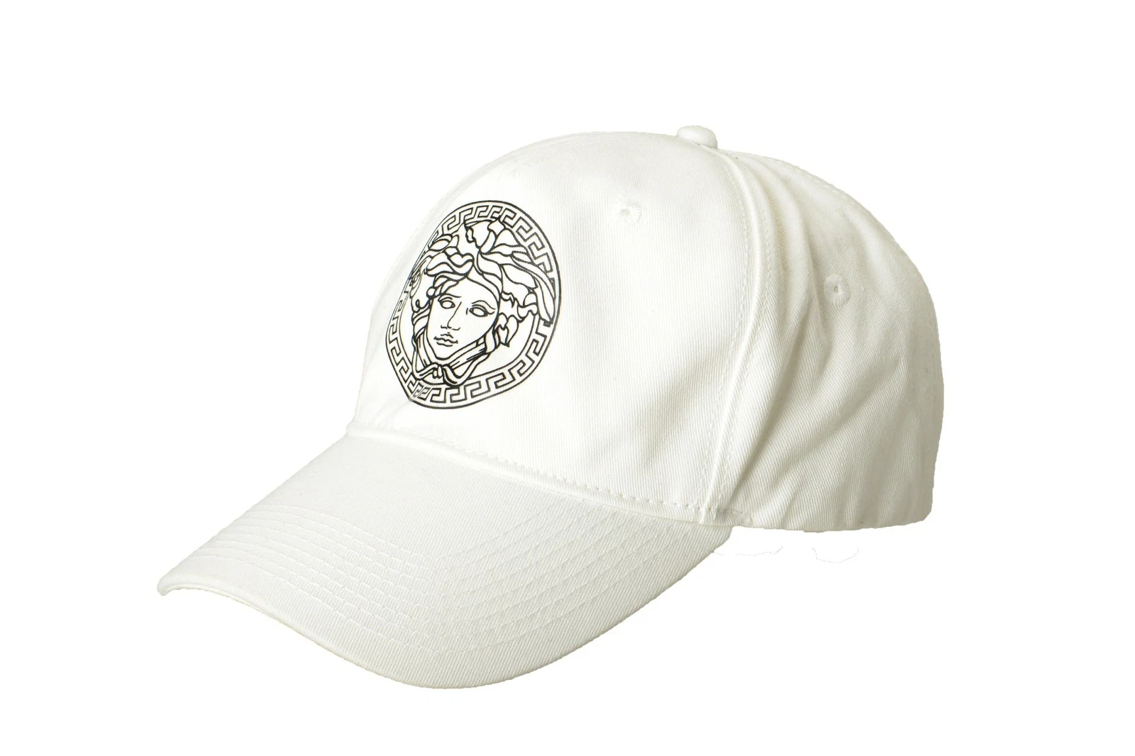 Versace Medusa Logo Print Ivory White Baseball Cap Hat size 58