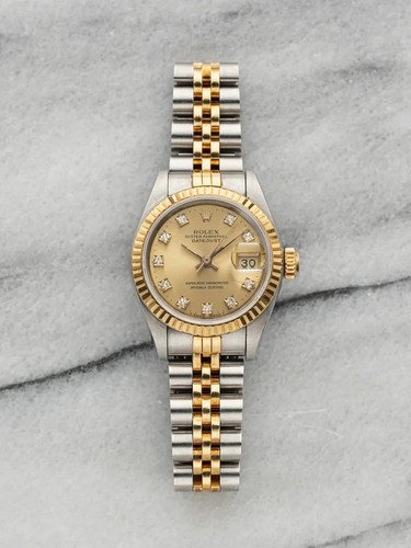 Rolex Lady Datejust 69173 - Champagne Diamond Dial 26mm