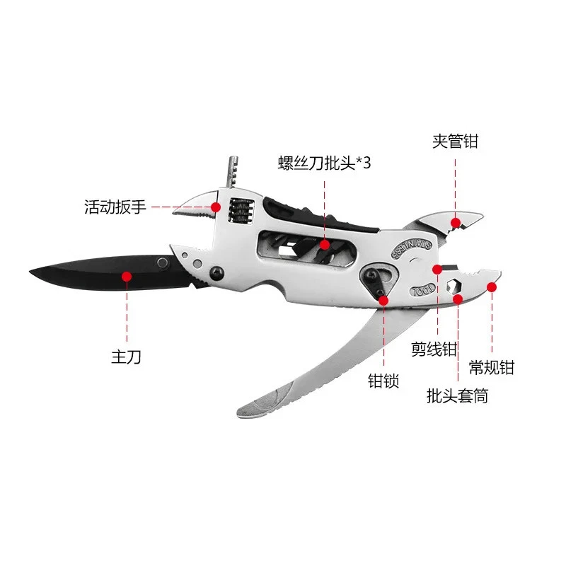 Multi-Tool Knife EDC Gear Set Adjustable Wrench, Screwdriver, Pliers Pocket Tool