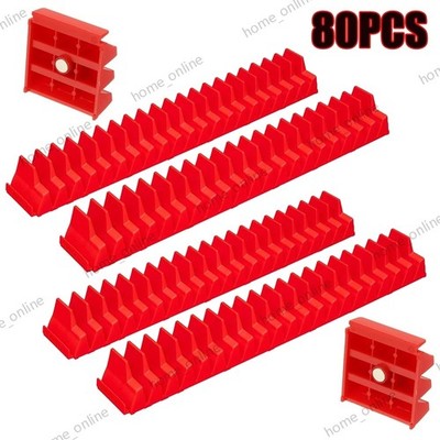 80x Magnetic Modular Wrench Organizer Compact Tool Storage Slots hold Tools SAE
