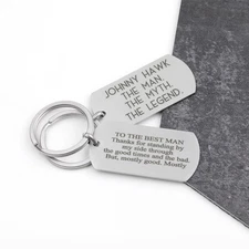 Premium Stainless Steel Key Tag Chain Custom Engraved Keychain Special Gift